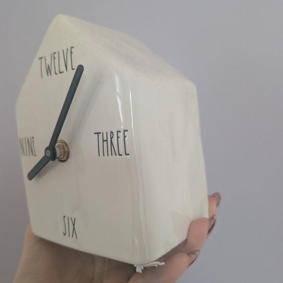 Rae Dunn Cream Clock - Picture 3 of 6